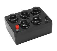 Histeaa Black Resistance Box Iron Variable Decade Resistor Resistance Box 0-9999.9 Ohm 165X125X60Mm forPhysical Teaching