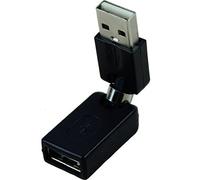 Histeaa Black USB 2.0 Male To USB Female 360 Degree Rotation Angle Extension Adapter