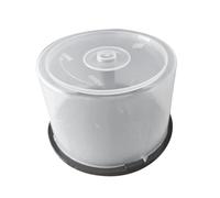 Histeaa CD/DVD Storage Container Large Capacity Clear Plastic Holder CDs | Large capacity CD/DVD storage container with a clear lid ensures quick visual access and compact, space-saving organization.