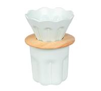 Histeaa Ceramics Hand-Brewed Coffee Filter Cup Coffee Pour over Kettle Set Coffee Set High Temperature Resistance,Light Green