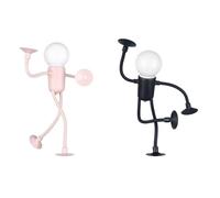 Histeaa Changeable Shape Funny Sportsman Night Light,DIY Shape Night Lights for Adults Room,for Bedroom Decorations Black+Pink