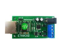 Histeaa ET69C02 Ethernet Network IP RJ45 to RS485 Bus Converter for Modbus RTU Master Slave Client Server MQTT PLC