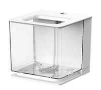 Histeaa Fish Tank Aquarium Fish Tank Easy to Change the Water Acrylic Plastic Self-Cleaning Small Fish Tank(White)