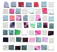 Histeaa Iridescent Effects Supplies for Jewelry Making, 4 Bags Assorted Dichroic Glass Scrap for Fusing Microwave Oven Kiln