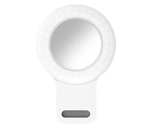 Histeaa LED Selfie Light 3 Level Brightness, 360 Rotation, USB Clip-On | Three level brightness modes deliver cool, natural or warm light; 360 Rotation ensures shadow-free selfies anywhere, anytime.