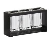 Histeaa Multifunctional Chopsticks and Spoon Storage Rack Automatic Drain Cutlery Rack Kitchen Storage Tool Black