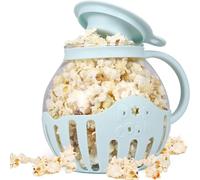Histeaa Popcorn Maker Microwave Snack Popcorn Air Poppers 2.25 Quart Popcorn Bowl Borosilicate Kitchen Accessories,Blue