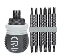 Histeaa Ratchet Screwdriver Set Telescopic Handle 13-in-1 Magnetic Head | Telescoping handle offers adjustable reach, ratchet action lowers torque, magnetic bits keep screws aligned