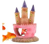 Histeaa Resin Castle Decoration Colorful Fish Decorations for Tank Funny Fish Shrimp Caves House Hideouts House Plants Supplies
