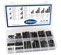Histeaa SAE Roll Pin Assortment Set-Steel Slotted Spring Pins 230Pcs-Split Expansion Pin 10 Sizes for Home Improvement