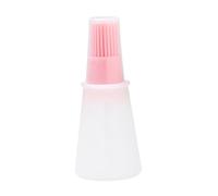 Histeaa Silicone Oil Bottle Brush Oil Dispenser Bottle with Barbecue Brush High Temperature Basting Brush Kitchen BBQ Tools C