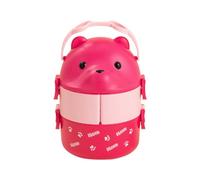 Histeaa Stackable Bento Box Portable Leak Proof Bento Box Japanese Style Double-Layer Bento Box High Guality Pink