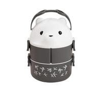Histeaa Stackable Bento Box Portable Leak Proof Bento Box Japanese Style Double-Layer Bento Box High Guality White