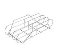 Histeaa Stainless Steel Roasting Stand,Rib Rack Holds Ribs for Grilling Barbecuing & Smoking - BBQ Rib Rack for Gas Smoker C