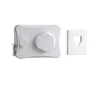 Histeaa Wall-Mounted Retractable Clothesline Adjustable Clothesline Clothes Drying Rack Storage White