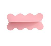 Histeaa Wooden Wave Wall Shelf Crystal Organizer Pink for Storage Crystals