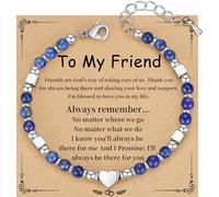 HiStock Daughter Gifts from Mom Bracelet, Granddaughter Gifts from Grandma Bonus Mom Gift Nature Stone Bead Bracelet Jewelry Birthday Gift Sister Easter Stocking Stuffers for Teens Women, Adjustable