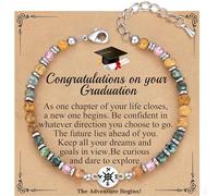 HiStock Graduation Gifts for Her 2025, Graduation Bracelet with Compass 5th 6th 8th Grade High Middle School College Graduates Gifts for Her Daughter Granddaughter, Adjustable, Stainless Steel, no