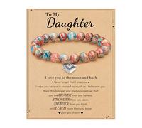 HiStock Mom Bracelet Mothers Day Gifts for Mom Grandma Nana Bonus Mom Nature Stone Beaded Bracelet Jewelry Birthday Gifts for Daugther Sister Friends Graduation Gift, 7inch, Metal, no gemstone