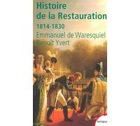 Histoire de la restauration (Tempus): 1814-1830