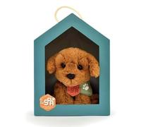 Histoire d'ours - Beige SPA Small Plush Toy Dog 16cm Super Soft Toy with Niche Box Partnership SPA Solidarity for Children and Adults - SPA Dogs