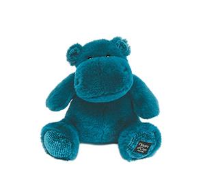 Histoire d'Ours - Hippopotamus - Hip'Pop - Duck Blue - 25 cm - Soft and Cute Plush for the Hugs - Idea for Birth and Birthday Gift for Girls and Boys - L'Hippo HO3107