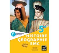 Histoire-Géographie-EMC 5e - Ed. 2024 - Livre élève