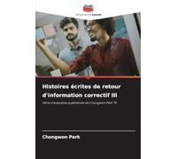 Histoires écrites de retour d'information correctif III: Série d'enquêtes qualitatives de Chongwon Park 75