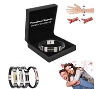 Histone Prostapower Magnetic Copper Wristband, 2025 New Histone Prostapower Magnetic Copper Wristband for a Men, Magnetic Copper Prostate Band,Improve Metabolism,Regaining Men's Confidence (Sliver)