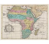 Historic 1747 Map - A New and Accurate map of Africa, from The Latest and Best observations - 24in x 18in