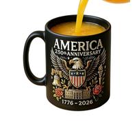 Historic 250th Birthday Mug - Memorial Celebration Drinkware Cup (Exclusive Collector Edition), Patriotic Tea Coffee Mug for, Freedom Inspired Keepsake, Ceramic Beverage Giftware