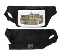 Historic Basilica with Circular Plaza Unisex Waist Bag Black