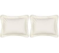 Historic Charleston King Charles Modern Farmhouse Floral Matelasse Decorative Pillowcase, 100% Cotton Breathable Bedding, Standard Sham (20" x 26"), Ivory (Pack of 2)