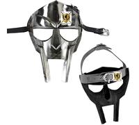 HISTORIC HANDICRAFT MF Doom Mask Roman Gladiator Helmet Face Mask Medieval Knight Hand Forged Face Mask Re-Enactment Steel Viking MASK Silver