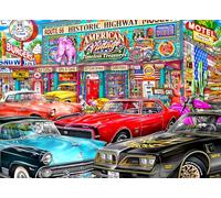 Historic Highway Jigsaw Puzzle 1000 Piece by Vermont Christmas Company - Fully Interlocking & Randomly Shaped Pieces - 26 5/8" x 19 1/4"