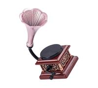 Historic Inspired Tiny Phonograph Model House Furniture Traditional Studio Decoration Piece Tiny Vintage Record Player Copy