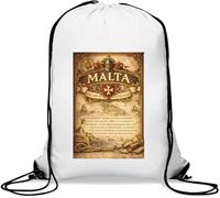 Historic Island In The Mediterranean Gym Sack Casual Drawstring Bag White