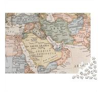 Historic Journey 1000 Pieces World Map Jigsaw for Adults Thick Paper Geography Puzzle Educational Learning Home Decor 70x50cm/1000pcs