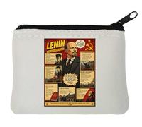 Historic Leader and Revolutionary Ideas Neoprene Coin Purse Pouch 10x11cm White