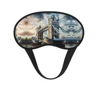 Historic London Bridge Blocking Light Mask Sleep Aid, Comfortable Blackout Sleep Mask for Travel Yoga, Soft Eye Cover