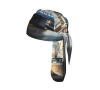 Historic London Bridge Printed Do Rag Cap, Quick Dry Mesh Cycling Cap Helmet Liner for Biking Running Hiking