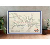 Historic Map - Pocket Map, London Underground Transport. 1938 - Vintage Wall Art - 24in x 16in