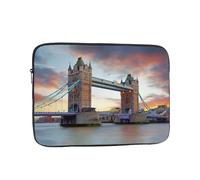 Historic Old Tower Bridge London Laptop Case Sleeve Water-Resistant Slim & Portable Shockproof Protective Cover For 10", 12", 13", 15", And 17" Laptops Bag Sleeve & Notebook Computer Pocket Case
