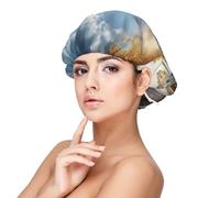 Historic Old Tower Bridge London Print Adult's Satin Sleeping Cap, Maintain Hairstyle, and Ensure Comfortable Sleep, 13 inches Black, Black, One size