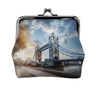 Historic Old Tower Bridge London Print Change Purse Women's Coin Purse Small Pouches with Kiss Lock,for Coins Cards Small Items