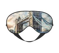 Historic Old Tower Bridge London Print Comfortable Eye Mask Full Coverage Lightweight Men Women Outdoor Travel Relaxation