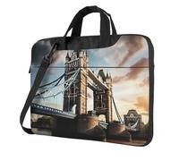 Historic Old Tower Bridge London Print Laptop Sleeve Case Computer Bag with Handle Compatible Carrying Bag with 13-15.6 Inch