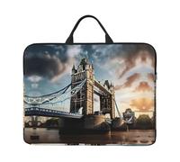 Historic Old Tower Bridge London Print Laptop Sleeve Case14in Computer Cases for Pad Tablet, Briefcase Bag