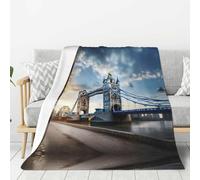 Historic Old Tower Bridge London Print Lightweight Warm Blanket Soft Thick Blankets Bedroom Camping Living Room Traveling