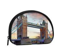 Historic Old Tower Bridge London Print Women's Mini Coin Purse Wallet Zipper Pouch for Daily Use and Gifts 1PCS